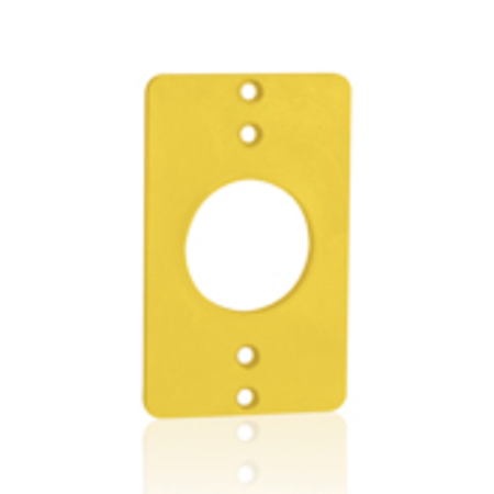 LEVITON Power Distribution Units Pdus Coverplate 1.39 Diam Single-Gang Yellow 3052-Y